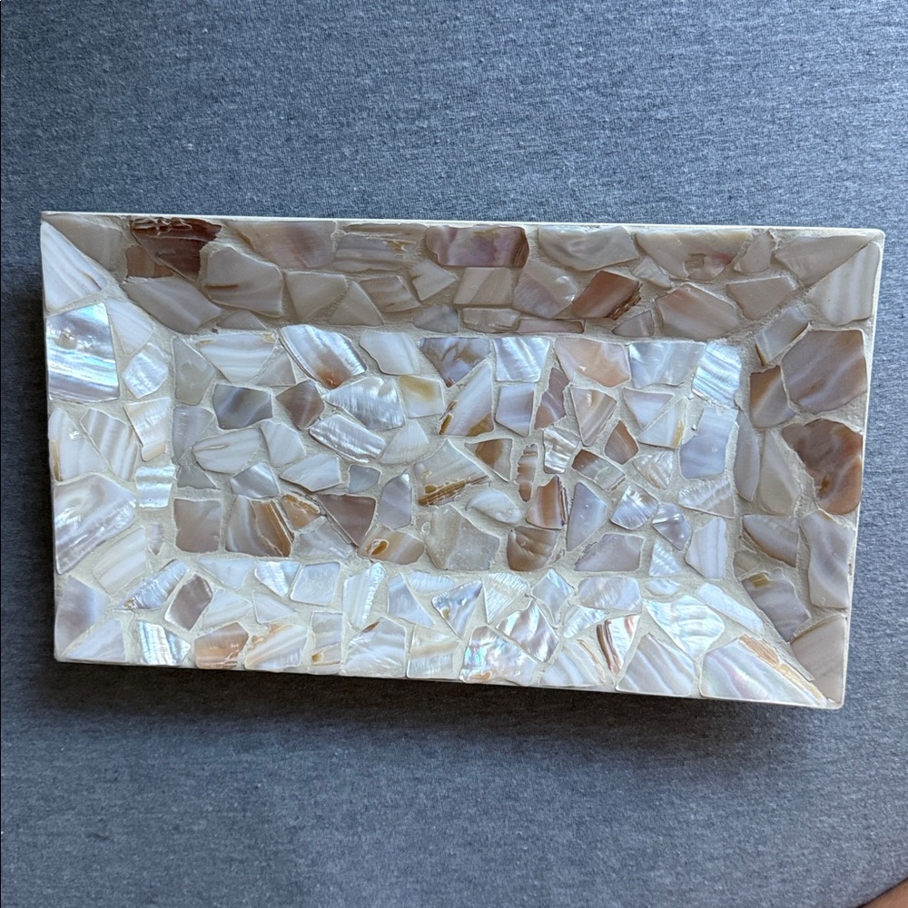 Mosaic Shell Decorative Tray